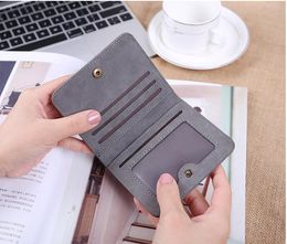 2017. Mini. Small. Lady Wallet. Short. Zero wallet. Ultrathin. Magnetic buckle. PU. Soft.Mini Wallets.Photo Holder.