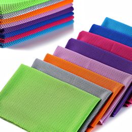 30*90cm Double Layer Ice Cold Towel Summer Sunstroke Sports Cool Quick Dry Soft Breathable Cooling Towel for Kids Adult 8 Colours C2579