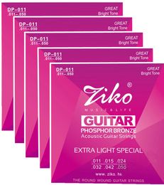 5sets/lot ZIKO 011-050 Acoustic guitar strings musical instruments accessories guitar parts wholesale