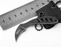 Factory wholesale CS GO Counter claw Mtech mini knife Karambit Knife Neck Knife with K Sheath Tiger Camping Outdoor tools Survival Knife