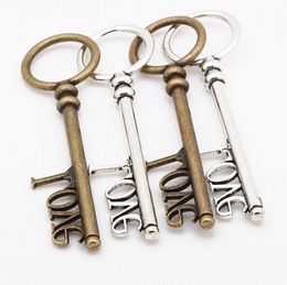 50Pcs Antique Silver Bronze Love Big Key Charm Pendant Jewlery Finding 85x24mm