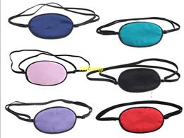 Free Shipping Adult & child Single-eyed Upscale Silk Sleep Eye Mask One-eyed Amblyopia trainer Eyeshade Soft Eye Patch black