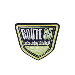 10PCS Route 85 Badge Patches for Clothing Bags Iron on Transfer Applique Patch for Jeans Sew on Embroidery Badge DIY