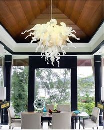Turkish Style Art Crystal chandeliers Pendant Lamps Well Modern Pure White Murano Glass Chandelier for Wedding Decor