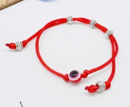 Free 50pcs Hamsa String Evil Eye charms Lucky Red Cord Adjustable Bracelet HOT