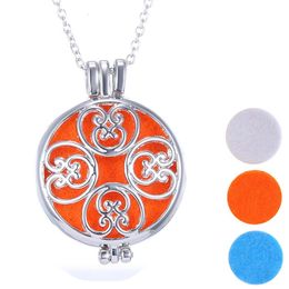 New Essential oil diffuser Necklace Aromatherapy diffuser Opening floating Lockets Pendant Necklaces for women ladies Fashion jewelry