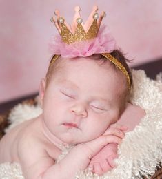 Princess Baby Girls Crown Tiara Headband Hairband Birthday Cake Smash Photo NEW! Girls Crown Headband HJ125