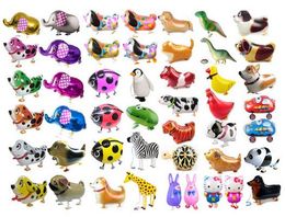 Dinossauro Balão Foil Animal Balão Macaco Leão Zebra Girafa Decoração de Festa de Aniversário Caminhada Carro de Estimação Balões de Hélio Crianças Brinquedo Presente