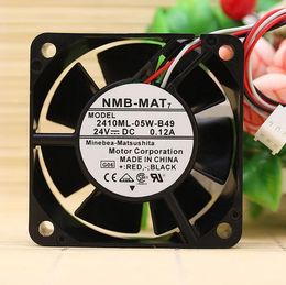 NMB 2410ML-05W-B49 6025 24V 0.12A 3 line stop alarm converter fan