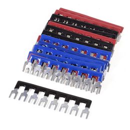 Fork Terminal Strips Block ConnectorTB2508 15A 8 Position for Cable Tie Wire Connexion w Red Yellow Black Blue Colour