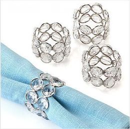 Free shipping Acrylic Crystal wedding party table decoration 100 piece/lot napkin ring Dia-5cm Height-4cm Serviette Holder