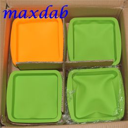 factory price Silicone Deep Dish jar square Pan 8.5" friendly Non Stick Silicon Container Concentrate Oil BHO wax tray