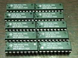 TMS4416 TMS4416-12NL TMS4416-15NL TMS4416-20NL Integrated circuits ICs 16k x 4 page mode dram Chips , Dual inline 18 pin dip Plastic Package ic