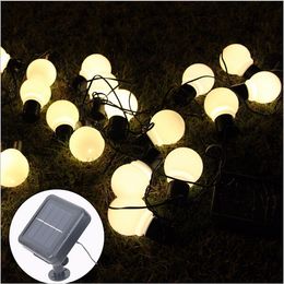 20 LED Outdoor Solar Lamps LED Globe ball String fairy light solar light christmas garland waterproof garden street decor Light