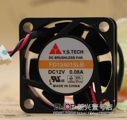 Original Y.S.TECH FD124015LB 4015 12V 4CM 0.08A 40*40*15mm two wire cooling fan