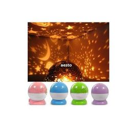 Hot Rotary Dream Star Projector Lamp night light star projector with 4 colors #B591