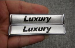 Trunk Rear Sides Letters "Luxury" Emblem Badge Sticker 2pcs for BMW 3/5 Series