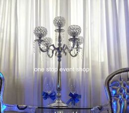 glass bead Centrepieces , crystal wedding flower stand Centrepieces