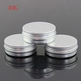 100PCS 40g/ml Empty Aluminium Jars Refillable Cosmetic Bottle Ointment Cream Sample Packaging Containers Screw Cap