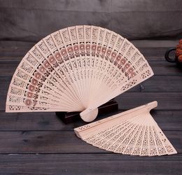 Fãs de madeira 40 * 23cm Chinês Sandalwood Fans casamento fãs senhoras fãs de mão publicidade e promoção fãs dobráveis ​​acessórios nupciais