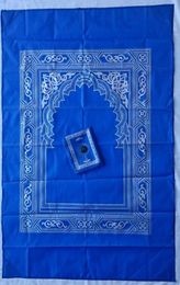 1 PCS Travel Pocket Prayer Rug Mat With Qibla Kaaba Finder Compass For Muslim Islamic FREE Shipping