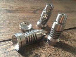 Two function 14mm/18mm Domeless Titanium Nails Titan Nail with Male Joint for Glass Pipe Bong