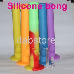 Good quality silicone glass water pipe , glass water pipes ,silicone bongs with glass accessories ,silicone bong ,for free shipping by DHL