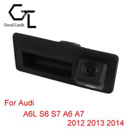 Pour Audi A6L S6 S7 A6 A7 2012 2013 2014 poignée de coffre Sans fil voiture Auto Reverse Backup CCD HD vision nocturne caméra de recul