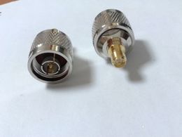 10PCS COPPER N Type Plug RF Coaxial Adapter to RP SMA Female Jack connector