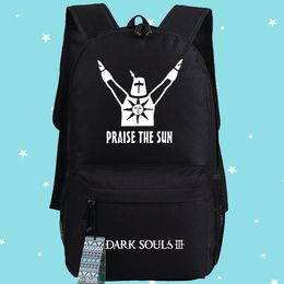 Dark souls backpack Praise the sun school bag Cool daypack High quality schoolbag New game play day pack