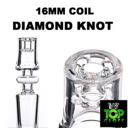 2018 newest! Electric Diamond Knot Quartz Domeless Nail With 10/14/19mm Male&Female Joint And 15.5mm Bowl Dia Enail 100% Real Quart