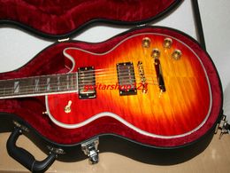 Cherry Burst Custom Shop Electric Guitar Mahogany body with case High Quality Wholesale Guitars