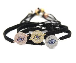 Wholesale 10pcs/lot Gold, Rose Gold and Platinum Pave CZ Beads Jewelry, Braided Bracelet For Men & Girls