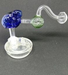 Frog football glass pot, wholesale hookah accessories, pipes Glass bubbler oil rig Glass bongs, color random deliver