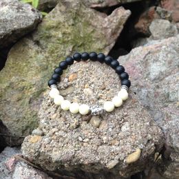 SN0414 Men Matte Black Onyx stone bracelet natural stone buddha bracelet natural mala prayer beads bracelets