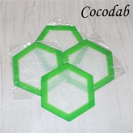 70x70mm Hexagon silicone baking mats custom non stick with fibferglass silicone cutting mat pad silicone blunt bubbler DHL