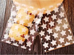 NEW White stars Small Accessories Cellophane Favour Mini Bags, Self Seal Party Packaging,gift packing bags 500pcs/lot 7X10+3CM