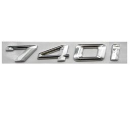 Chrome Number Trunk Rear Letters Badge Emblem Sticker for BMW 7 Series 740i