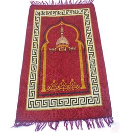 2017 Free shipping Brand New 100x60cm Islamic Prayer Rug Musallah Muslim Pocket Prayer Mat Alfombras Rug floor carpet