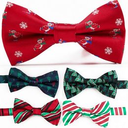 2019 Christmas bowtie 11 color 7*12cm bowknot X-mas bow tie Men's Polyester Tie accessories for Christmas gift