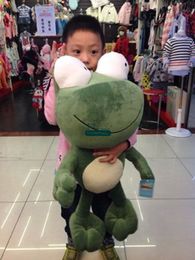 Dorimytrader 70cm Big Plush Cartoon Soft The Prince Frog Toy 28'' Giant Animal Frogs Pillow Kids Play Doll Baby Present DY61324