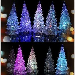 Sales Mini Outdoor Nice Colour Changing LED Decorative Christmas Tree Night Light #B591