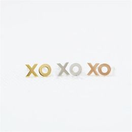 Fashion "XO" stud earrings,18K Gold Plated/Silver plated XO stud earrings for women wholesale free shipping