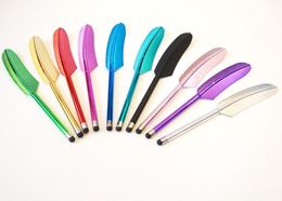 Feather Capacitive Stylus Touch Screen Pen For Samsung S5 S6 S7 Tablet PC Free Shipping 500pcs/Lot