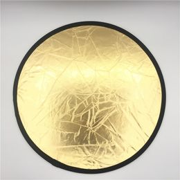 23.6"/60cm Handhold Multi Collapsible Portable Disc Light Reflector for Photography 2in1 Gold and Silver