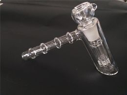 Glass Bongs Water Pipes Joint 18.8mm Glass Hammer 6 Arm Per Glass Percolator Bubbler Smoking Pipe Glass Gongs Recycler In Stock