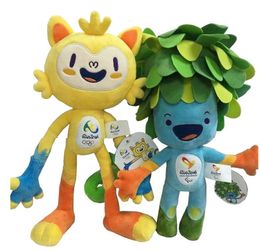 rio games NZ - 30CM Rio de Janeiro 2016 Brazil Olympic Mascots Vinicius and Tom Expositions Paralympic Games Movies Cartoon Stuffed Animals Plush Toys Gift