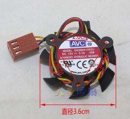 Original AVC DASB0410R2U -008 12V 0.1A 3 line graphics card cooling fan