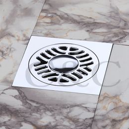 Bathroom / Washing Machine Floor Drain Contemporary Balcony Solid Brass Deodorant Square 9104