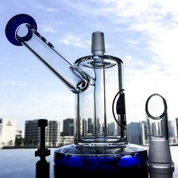 14mm Joint Sidecar Bong Dab Oil Rigs Glass Water Pipes Straight Perc Mini Smoking Water Bongs DGC1258